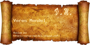 Veres Mendel névjegykártya