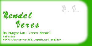 mendel veres business card
